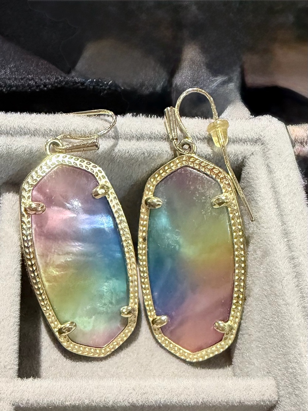Kendra Scott Elle Drop Earrings Gold - Yellow Watercolor Illusion